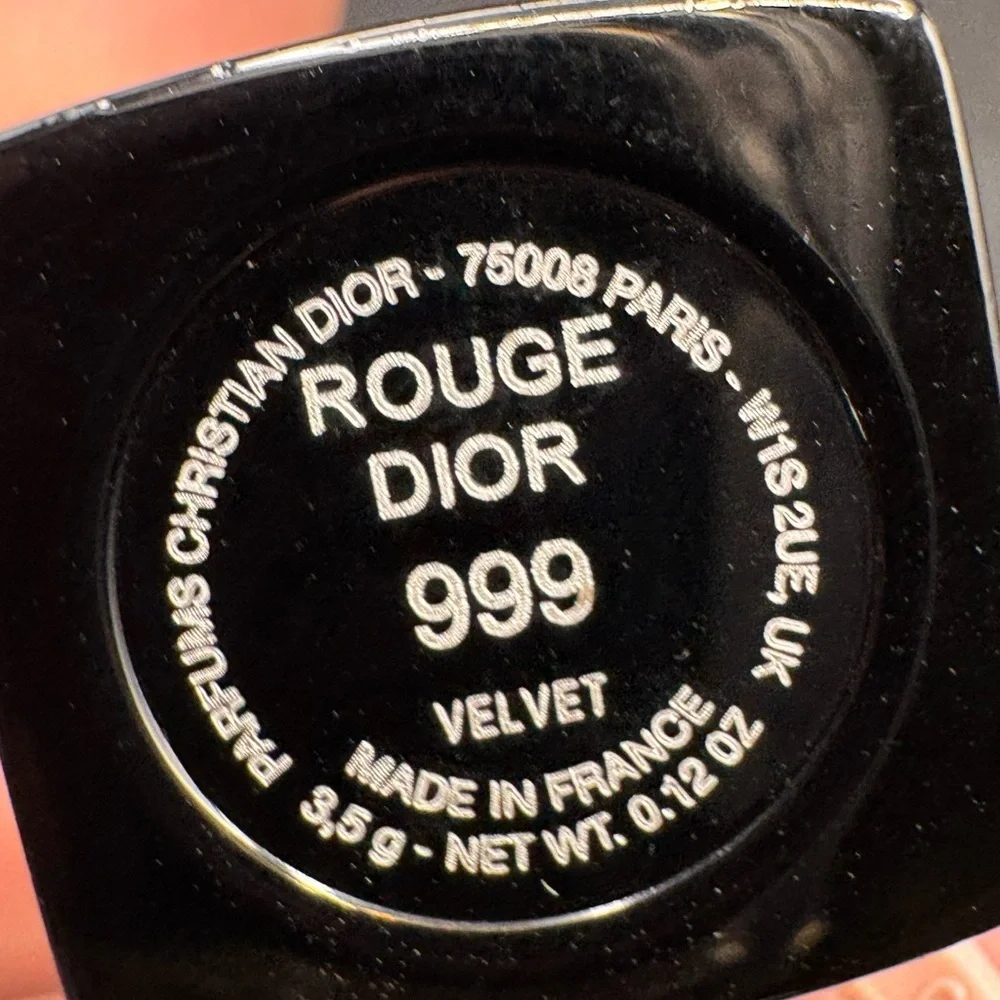 NWT Dior Rouge Lipstick 999 Shade Velvet- NO BOX